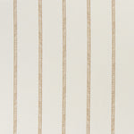 printed linen fabric in a minimal geometric linear pattern in gold on a cream field.