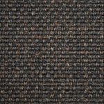 Broadloom carpet swatch in a textural pattern in a black tan design