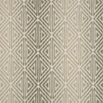 Broadloom carpet with triangle pattern with an ombré background in shades of green. 