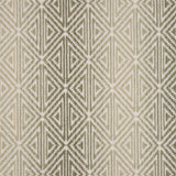 Broadloom carpet with triangle pattern with an ombré background in shades of green. 