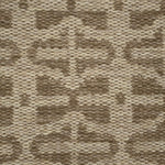 Handwoven rug detail in a contemporary design in brown and beige