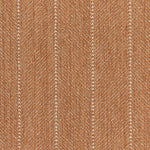 Close-up of a striped herringbone broadloom in orange.