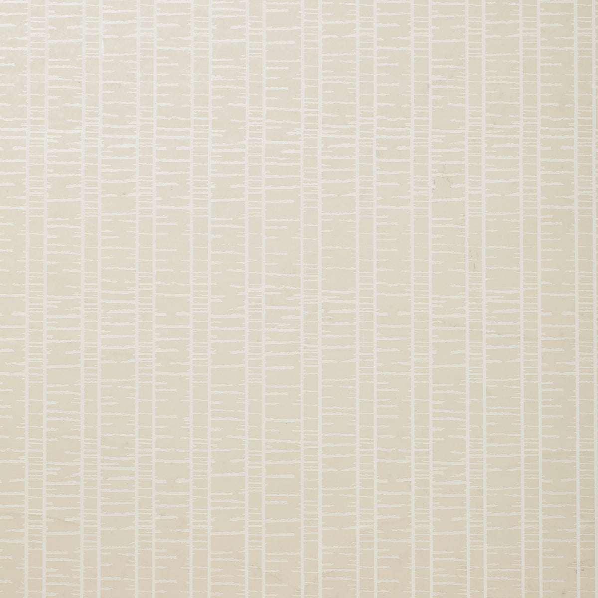 Detail of wallpaper in a textural stripe print in cream.