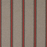 Striped flatweave runner in light grey with red