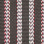 Striped flatweave runner in brown white red 