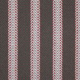 Striped flatweave runner in brown white red 