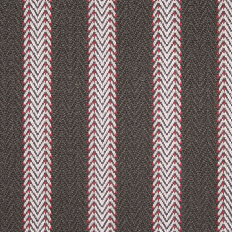 Striped flatweave runner in brown white red 