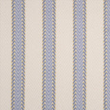 Striped flatweave runner in white and light blue