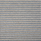 Broadloom carpet with textured stripe in shades of blue, tan and cream.