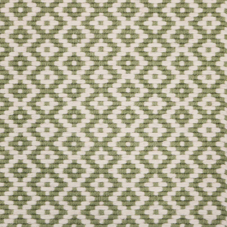 Broadloom carpet swatch geometric design in green