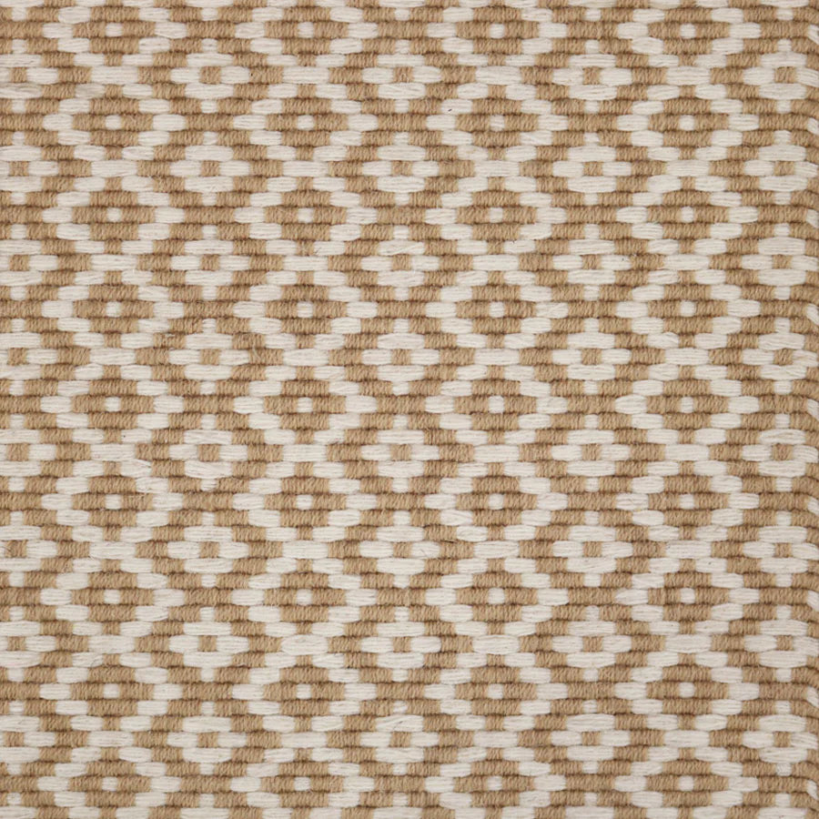 Broadloom carpet swatch geometric design in tan