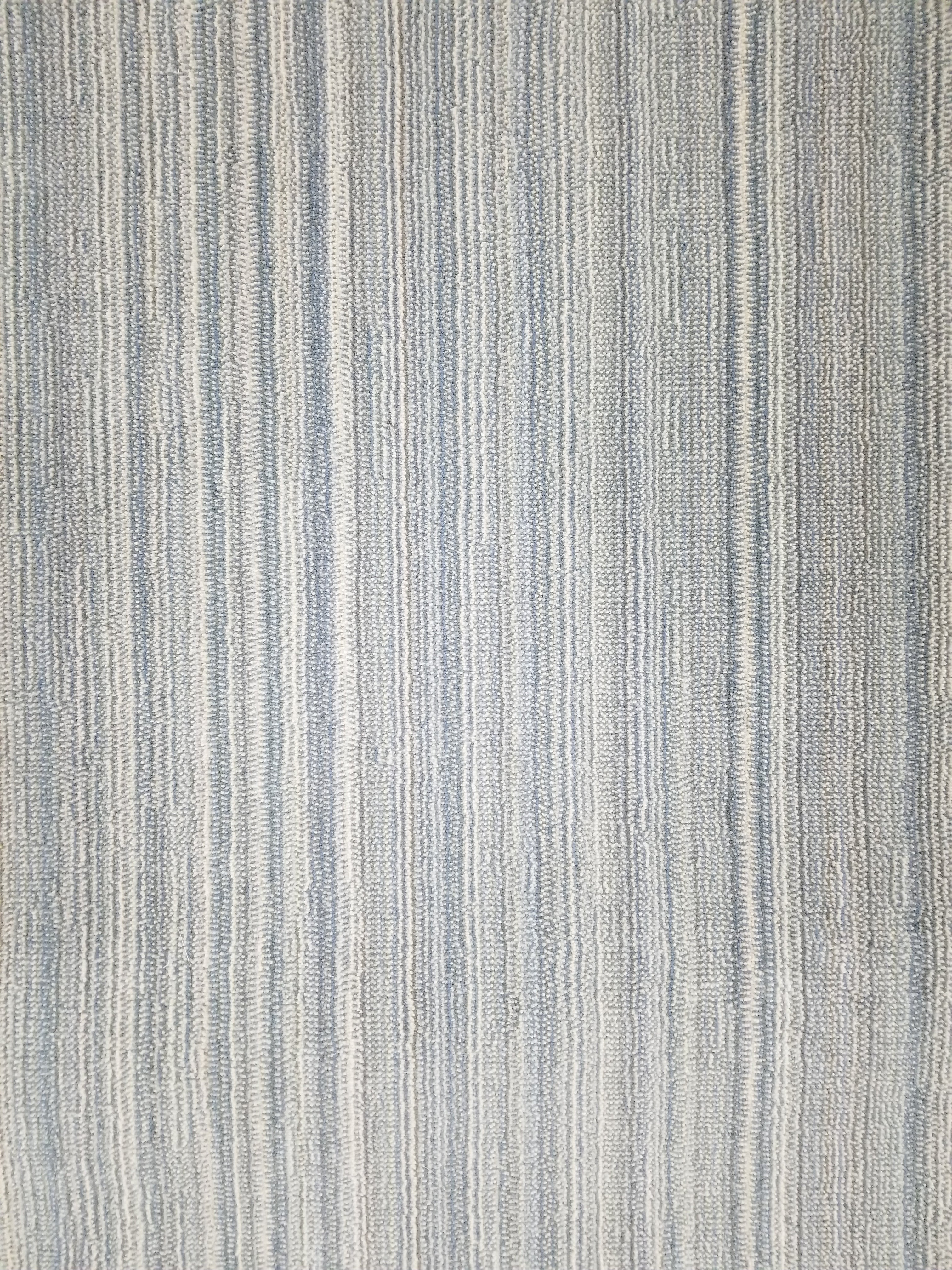 Berlin striped rug design in blue and grey 