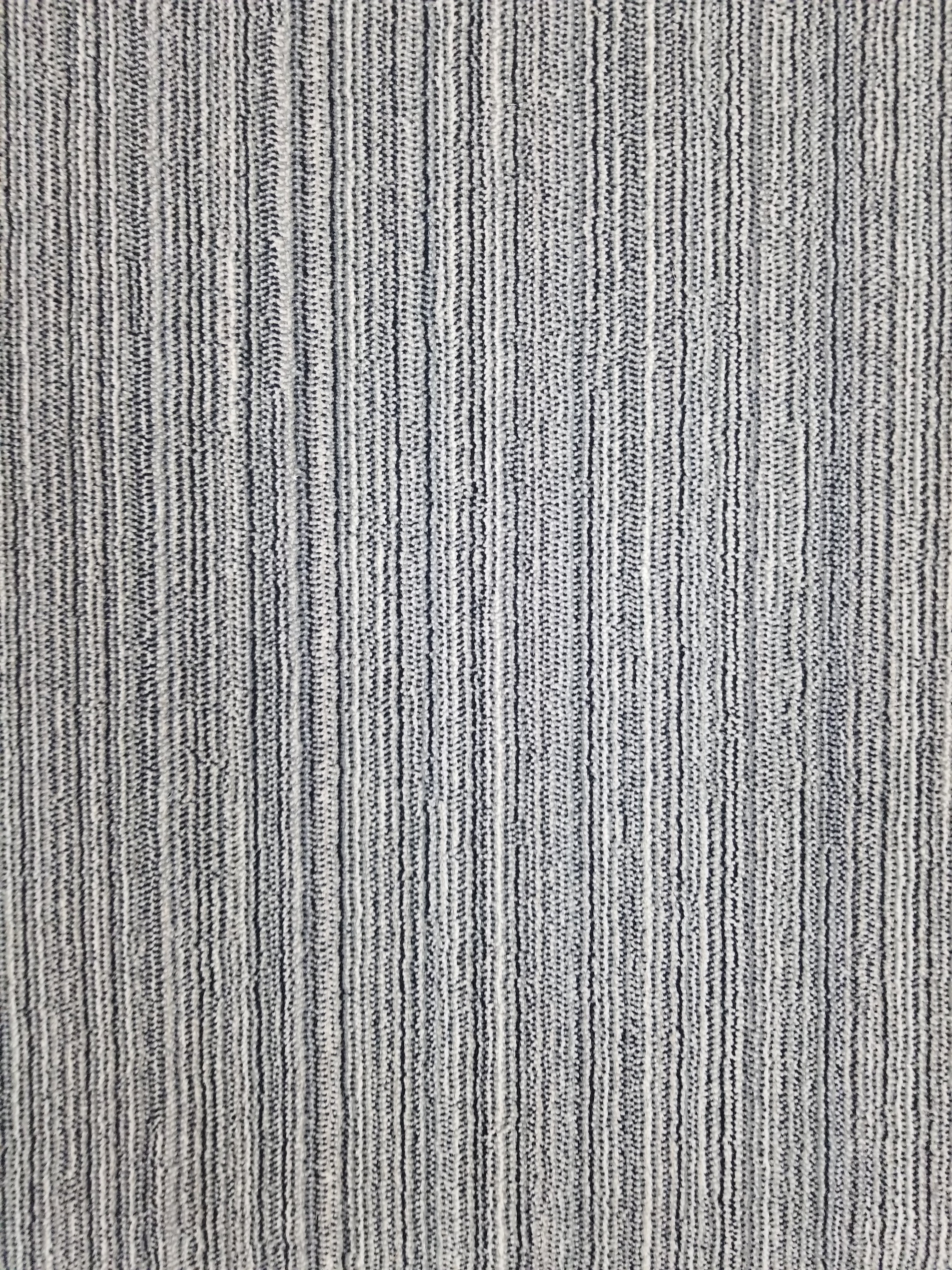 Berlin striped rug design in black and white and grey