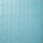 Detail of wallpaper in a textural stripe print in turquoise.