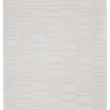 Sheet of hand-painted wallpaper with an undulating ribbon pattern in ivory.