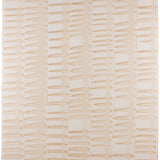 Sheet of hand-painted wallpaper with an undulating ribbon pattern in peach.