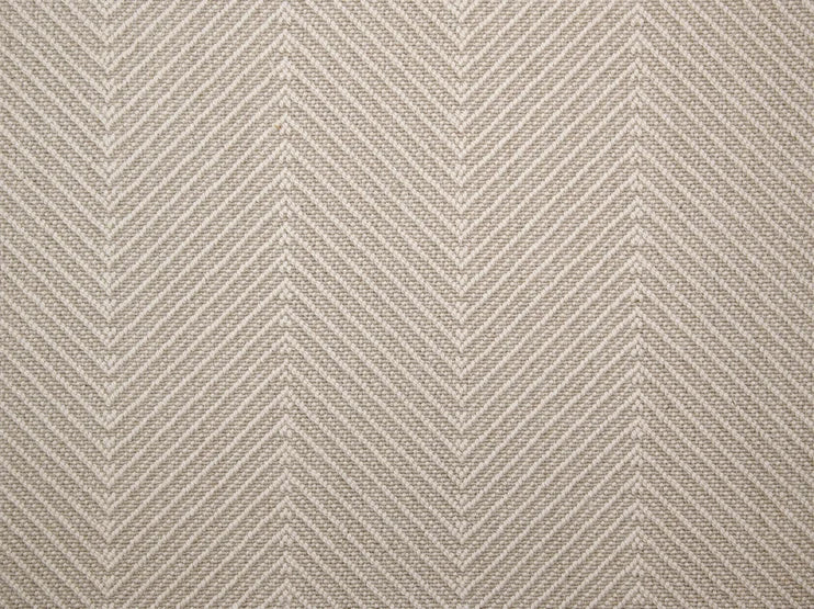 Broadloom carpet swatch herringbone design in light grey