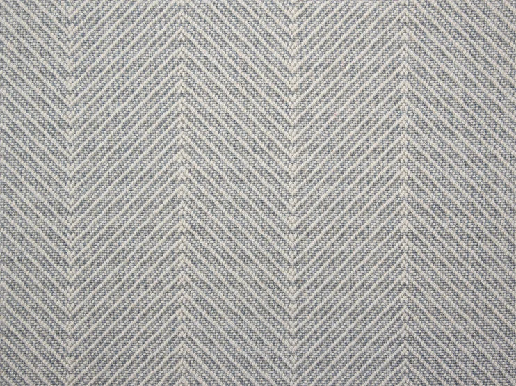 Broadloom carpet swatch herringbone design in blue