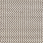 Indoor-Outdoor rug in a small scale zig zag stripe in white and brown.
