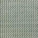 Indoor-Outdoor rug in a small scale zig zag stripe in white and green.