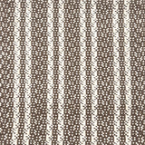 Indoor-Outdoor rug in a woven stripe in white and brown.