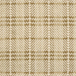 Plaid pattern broadloom with tan and beige on a herringbone patterned background.