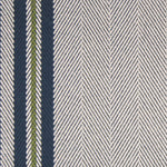 Striped flatweave runner in light grey blue and green