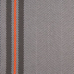 Striped flatweave runner in grey taupe and red