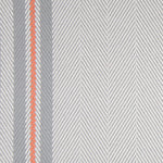 Striped flatweave runner in light grey and red