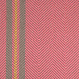 Striped flatweave runner in pink, grey and yellow