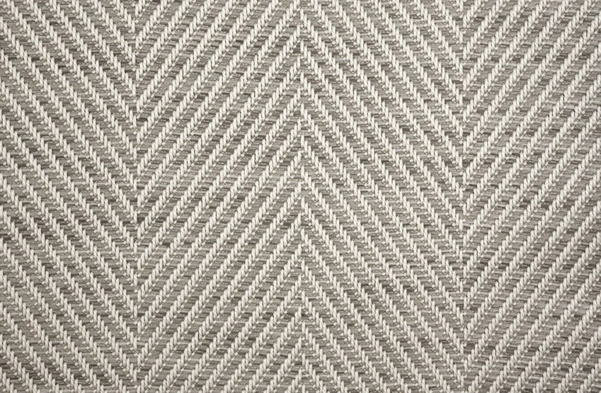 Broadloom carpet swatch herringbone design in grey