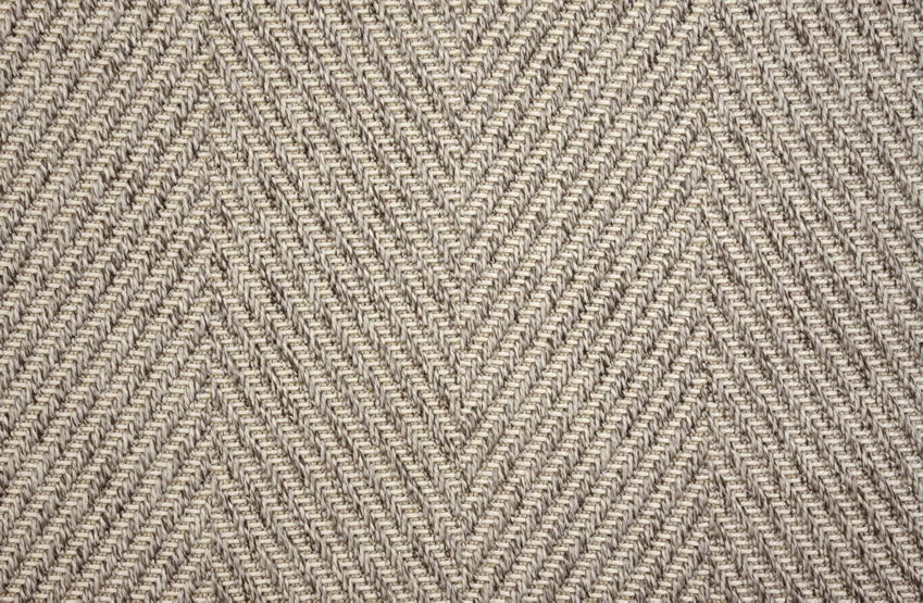 Broadloom carpet swatch herringbone design in dark grey