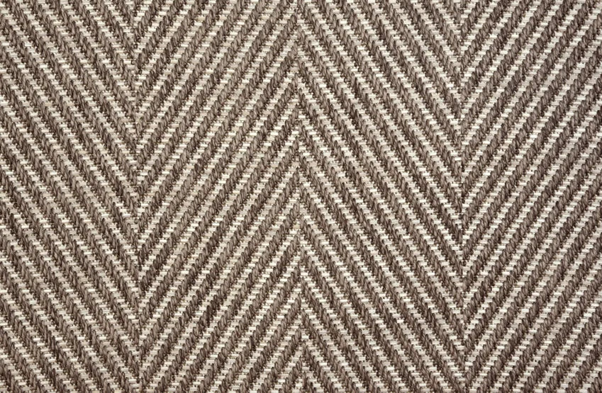 Broadloom carpet swatch herringbone design in black white