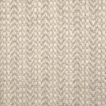 Broadloom carpet swatch in a herringbone pattern in a light grey design