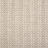 Broadloom carpet swatch in a herringbone pattern in a light grey design