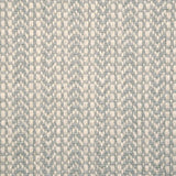 Broadloom carpet swatch in a herringbone pattern in a light blue design