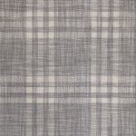 Broadloom carpet swatch in a plaid pattern in a medium grey design