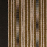 Striped flatweave runner in brown cream and black