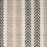 Broadloom carpet swatch in a herringbone pattern in a cream blue grey design