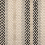 Broadloom carpet swatch in a herringbone pattern in a cream black design