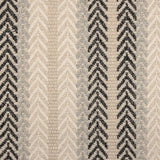 Broadloom carpet swatch in a herringbone pattern in a cream black design