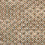 Diamond flatweave runner in tan and blue