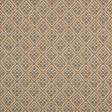 Diamond flatweave runner in tan and blue