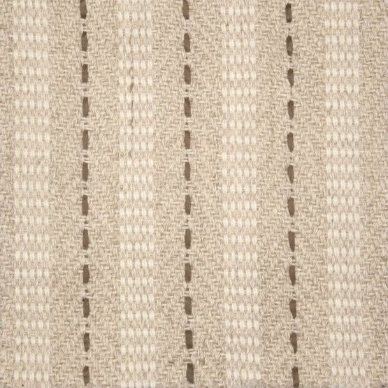 Broadloom carpet swatch in a stripe pattern in a cream tan design