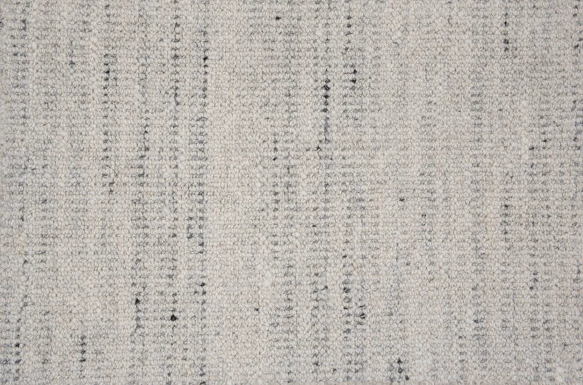 Broadloom carpet swatch in a textural pattern in a light grey design