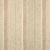 Textured broadloom carpet in beige with stripes in clay pink.