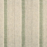 Textured broadloom carpet in ecru with stripes in green.