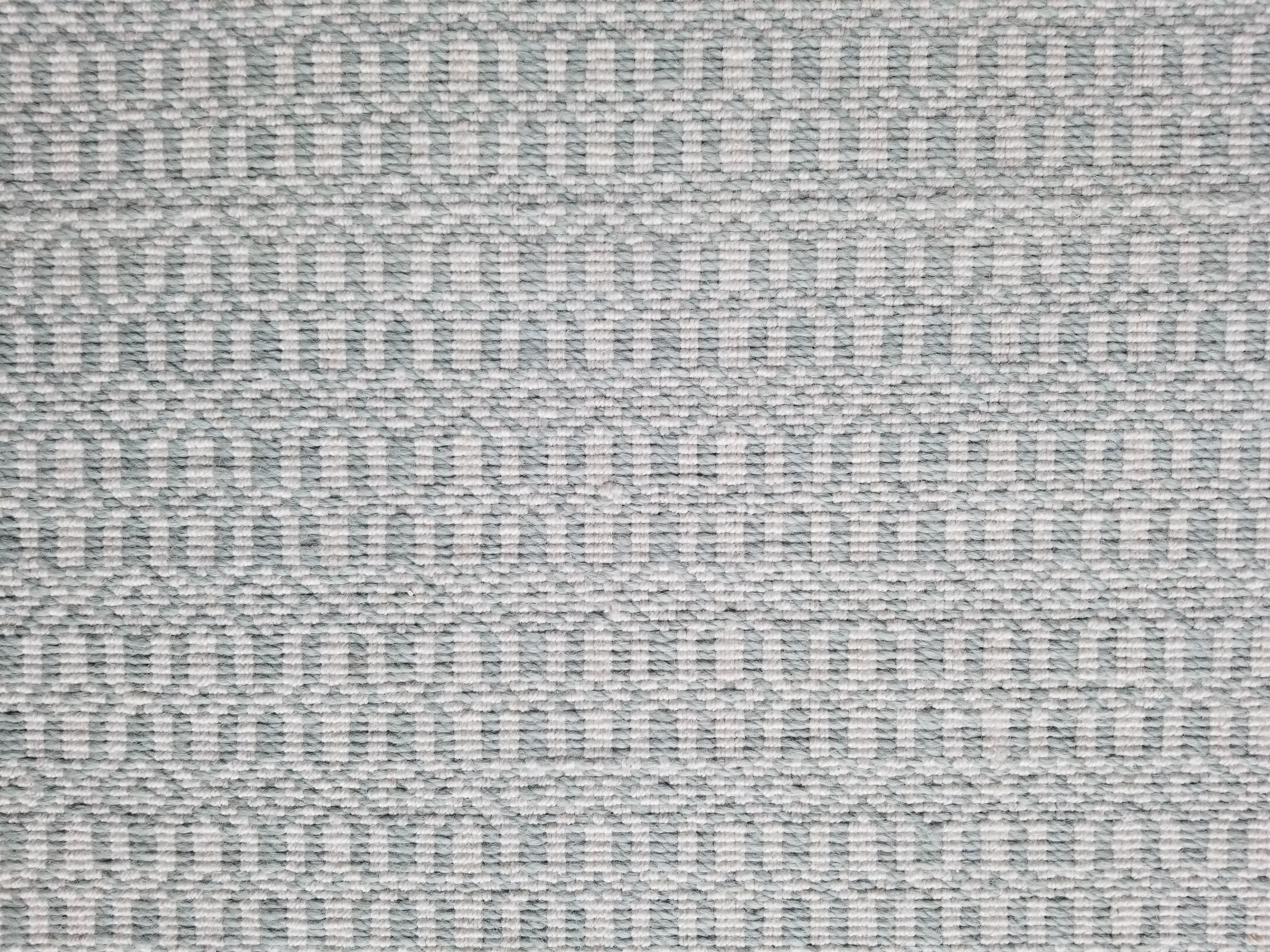 Berlin rug in geometric design in blue green