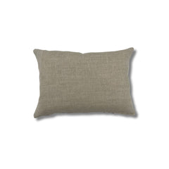 Rectangular throw pillow in solid natural linen.