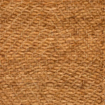 Handwoven rug sample in brown abaca.